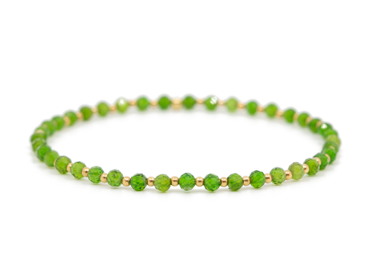 Zlatý náramek - Diopside 1+1
