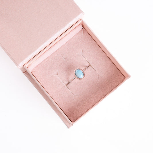 Stříbrný prsten - Larimar