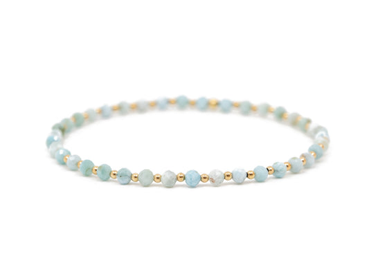 Zlatý náramek - Larimar 1+1